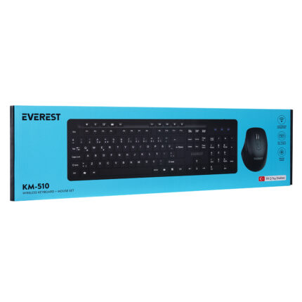 Q EVEREST KM-510 SIYAH KABLOSUZ MULTIMEDYALI KLAVYE SET