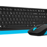 Q A4 TECH FG1010 2.4G MAVI SIYAH KABLOSUZ  MULTIMEDYA KLAVYE MOUSE SET