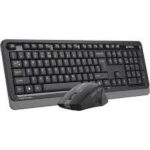 Q A4 TECH FG1035 2.4G GRI SIYAH KABLOSUZ  MULTIMEDYA KLAVYE 2000DPI MOUSE SET