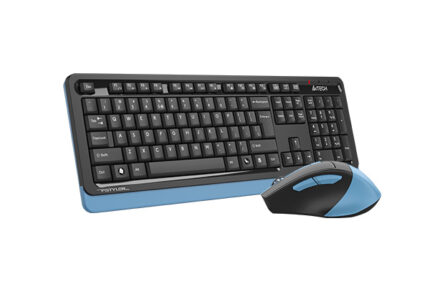 Q A4 TECH FG1035 2.4G SIYAH MAVI KABLOSUZ  MULTIMEDYA KLAVYE 2000DPI MOUSE SET