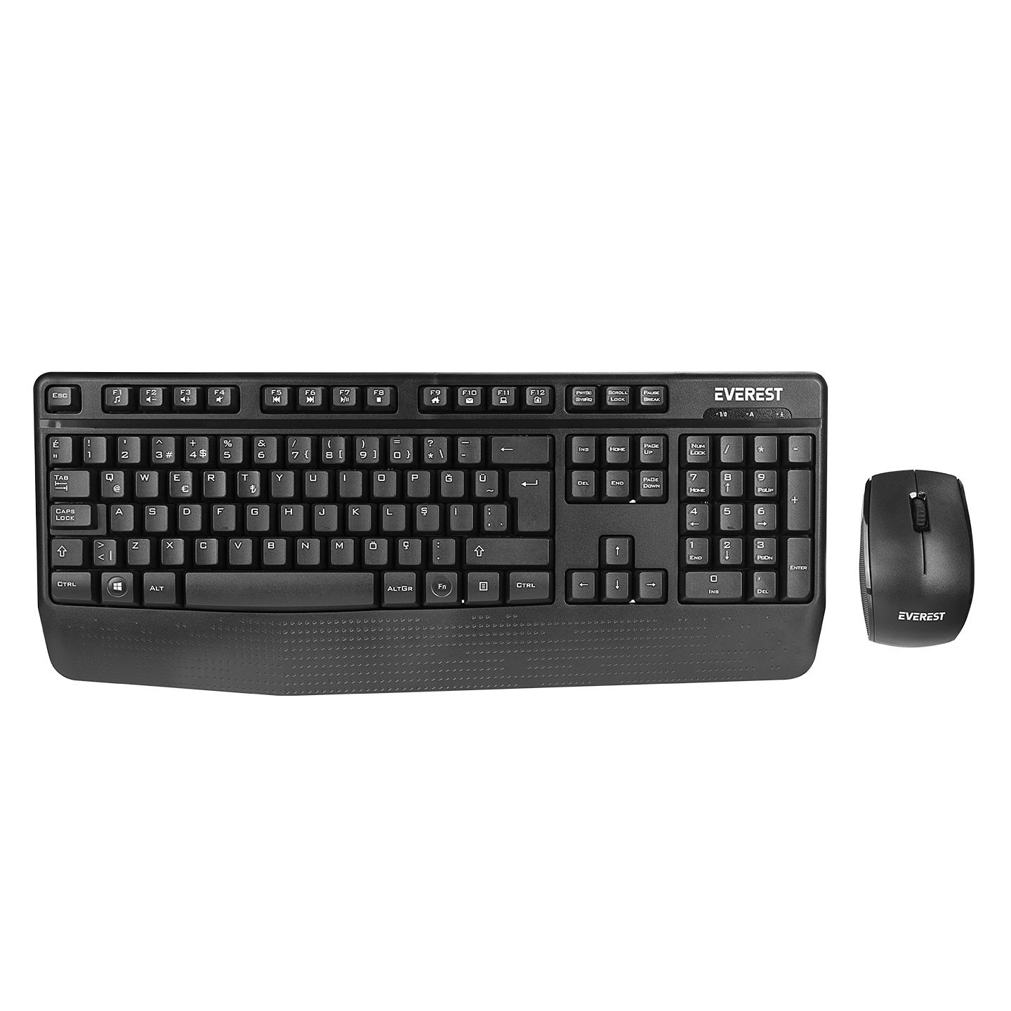 25.0000255-1.jpg Q EVEREST KM-973 SIYAH KABLOSUZ MULTIMEDYA KLAVYE MOUSE SET - Görsel 1