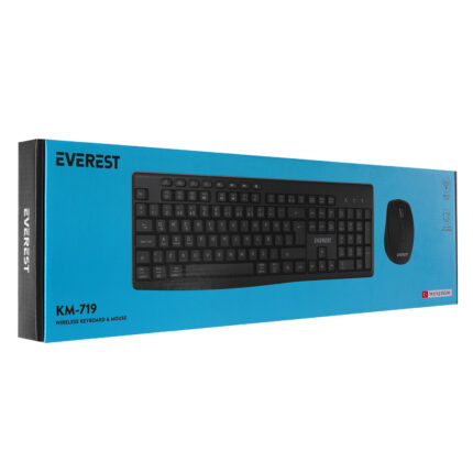 Q EVEREST KM-719 SIYAH KABLOSUZ  KABLOSUZ KLAVYE MOUSE SET