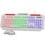 Q GAMEBOOSTER  KM-11W KNİGHT BEYAZ KABLOLU  GAMING KLAVYE MOUSE SET