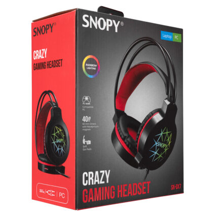 SNOPY SN-GX7 CRAZY SIYAH LEDLI MIKROFONLU GAMING KULAKLIK