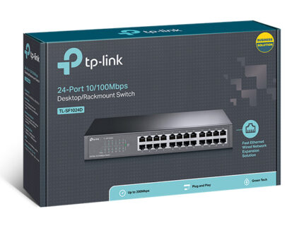 TP-LINK TL-SF1024D 24 PORT 10/100 MBPS RACK MOUNTSWITCH  METAL KASA