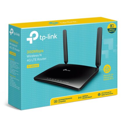 TP-LINK TL-MR6400 4 PORT 300MBPS 2.4GHZ 2x2dBI 4G LTE ROUTER